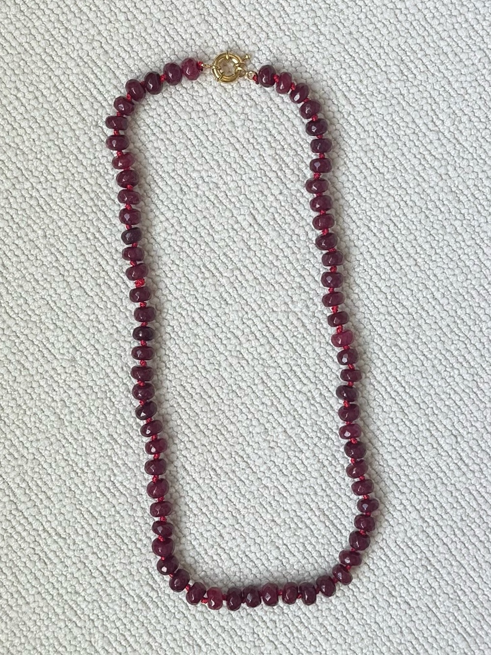 NWOT Tuckernuck Garnet Rondelle Necklace